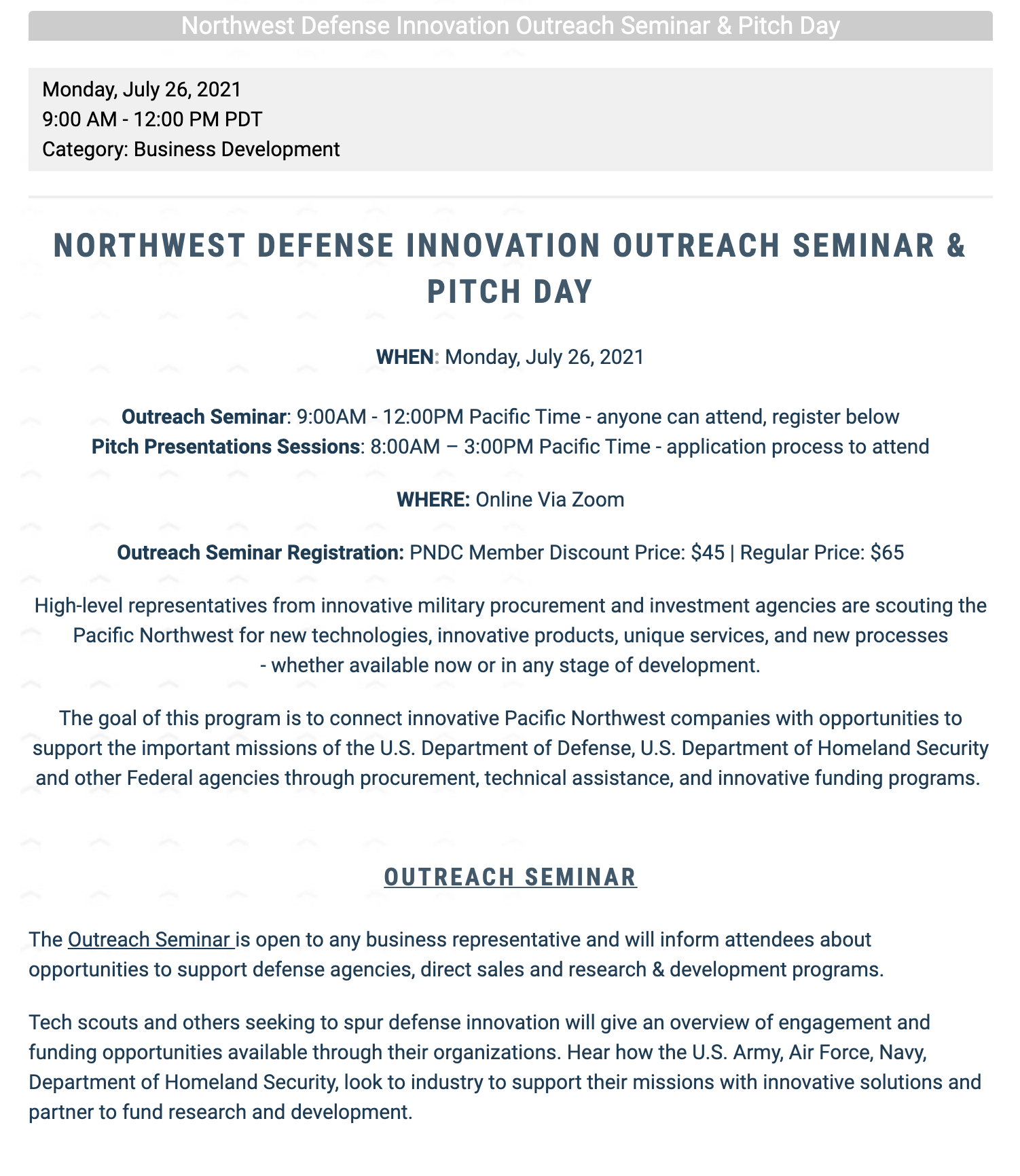 PNDC Northwest Defense Innovation Outreach Seminar